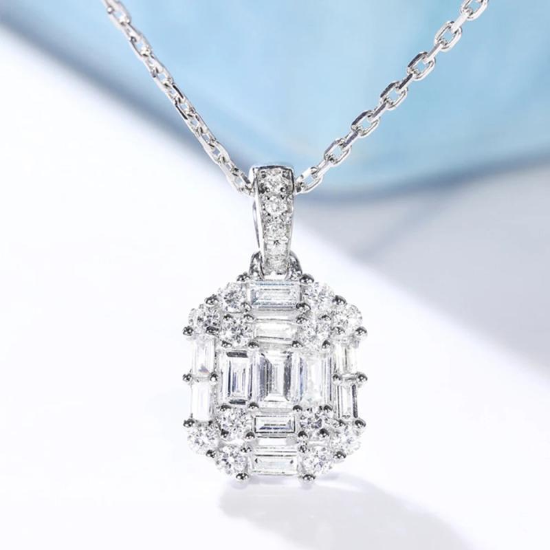 Women Necklace Rectangle Necklace Female Collar Chain Jewelry
