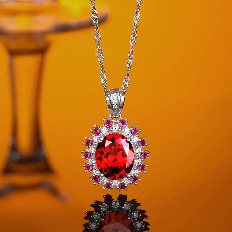High Carbon Diamond Necklace Padma S925 Silver Gem Pendant