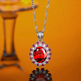 High Carbon Diamond Necklace Padma S925 Silver Gem Pendant