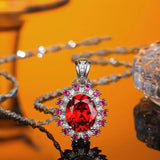 High Carbon Diamond Necklace Padma S925 Silver Gem Pendant