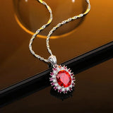 High Carbon Diamond Necklace Padma S925 Silver Gem Pendant