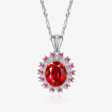 High Carbon Diamond Necklace Padma S925 Silver Gem Pendant