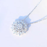 Zircon Snow Flower Necklace for Women