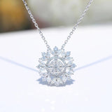 Zircon Snow Flower Necklace for Women