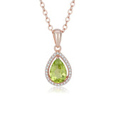 Water Drop Amethyst Peridot Citrine Pendant Necklace