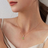 Water Drop Amethyst Peridot Citrine Pendant Necklace