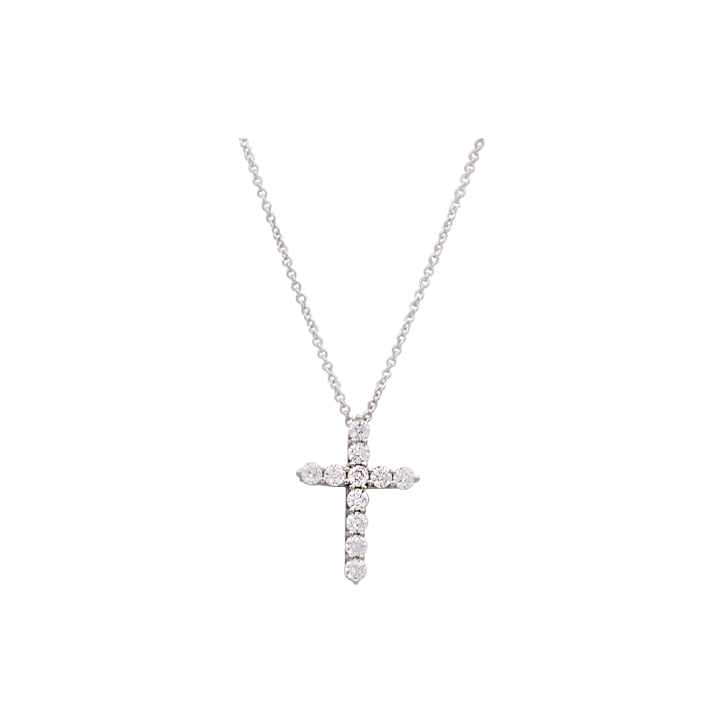 925 Silver Logo 1:1 Christian Cross Necklace High TIF - Romantic Jewelry Gift