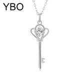 Moissanite Key Pendant 925 Silver Necklace
