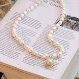 S925 Silver Baroque Pearl Necklace Choker for Women