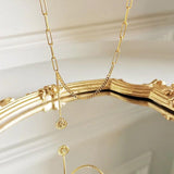 925 Silver Stitching Coin Necklace Tassel Chain Jewelry