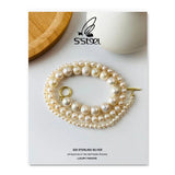 Baroque Pearl Necklace Sterling Silver 925 Gift For Women Party