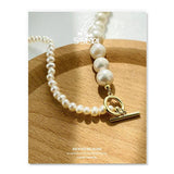 Baroque Pearl Necklace Sterling Silver 925 Gift For Women Party