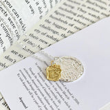 925 Sterling Silver Irregular Round Pendant Necklace Small Jewelry