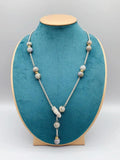 10mm Gray Labradorite Necklace with Magnetic Clasp