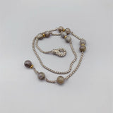 10mm Gray Labradorite Necklace with Magnetic Clasp