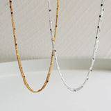 S925 Silver Multi-layer Chain Choker Necklace Jewelry