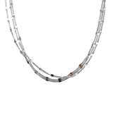 S925 Silver Multi-layer Chain Choker Necklace Jewelry