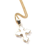Hip Hop Cross Pendant CZ Chain Necklace for Men