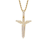 Angel Hip Hop Sword Pendant Men Necklace