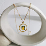 925 Silver Mango Pendant Necklace Minimalist Fruit Jewelry