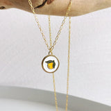 925 Silver Mango Pendant Necklace Minimalist Fruit Jewelry