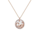 S925 Constellation Pendant Necklace, Zodiac Light Clavicle Shell Jewelry