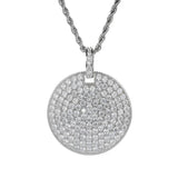Men's Rhinestone Necklace Card Pendant Chain Jewelry