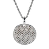 Men's Rhinestone Necklace Card Pendant Chain Jewelry