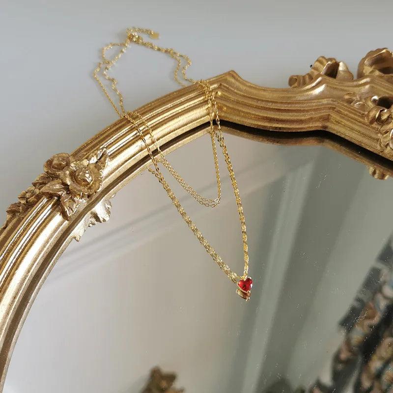 925 Sterling Silver Double Chain 18k Necklace