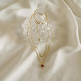925 Sterling Silver Double Chain 18k Necklace