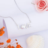 925 Sterling Silver Chain Necklace Romantic Valentines Jewelry for Women Girls