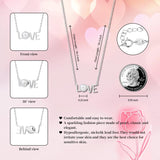 925 Sterling Silver Chain Necklace Romantic Valentines Jewelry for Women Girls
