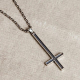 925 Silver Cross Necklace Vintage Punk Jewelry Men Women Gift