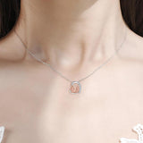 925-Sterling-Silver Sisters Necklace-Always My Sister Forever My Heart Pendant