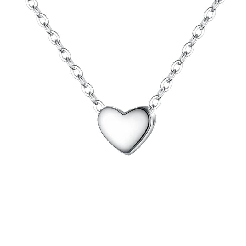 925 Silver Heart Necklace Women Wedding Choker Bridal Jewelry Kpop Gift