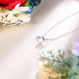 925 Silver Heart Necklace Women Wedding Choker Bridal Jewelry Kpop Gift