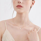 925 Silver Heart Necklace Women Wedding Choker Bridal Jewelry Kpop Gift