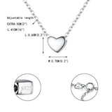 925 Silver Heart Necklace Women Wedding Choker Bridal Jewelry Kpop Gift
