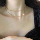 925 Silver Paper Clip Chain Necklace Choker Jewelry
