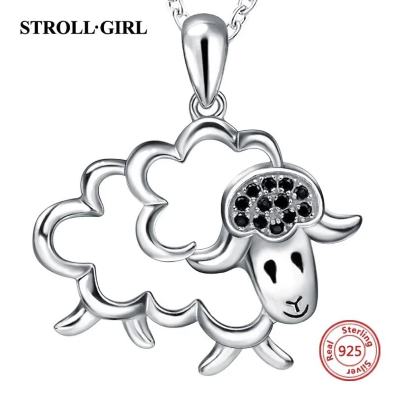 Sterling Silver Dairy Cow Pendant Necklace Animal Chain Jewelry Gift