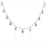 Sterling Silver Drill Drop Pendant Necklace