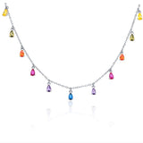 Sterling Silver Drill Drop Pendant Necklace