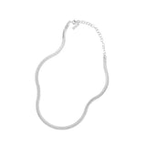 SHANICE Wide Snake Choker Necklace 925 Silver Collar Chain