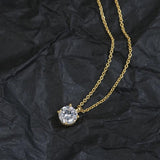 925 Sterling Silver Woman Irregular Necklace European American Jewelry