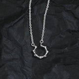 925 Sterling Silver Woman Irregular Necklace European American Jewelry