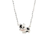 925 Sterling Silver Cattle Pendant Necklace Women Jewelry