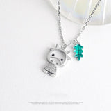 925 Sterling Silver Cattle Pendant Necklace Women Jewelry