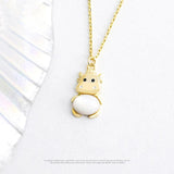925 Sterling Silver Cattle Pendant Necklace Women Jewelry