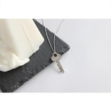 Key Pendant Necklace 925 Sterling Silver Collarbone Necklaces Women Fine Jewelry