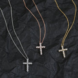 925 Sterling Silver Envelope Cross Necklace European American Jewelry
